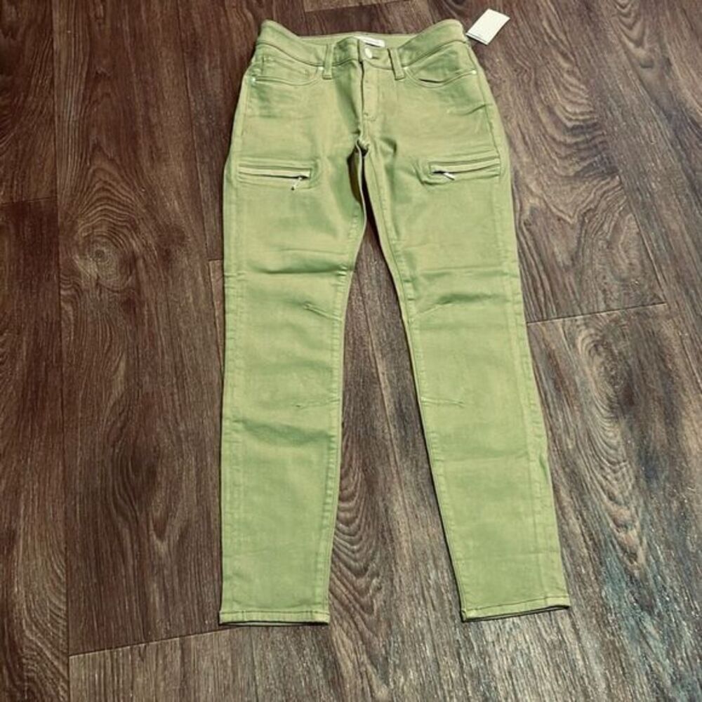 Mavi karlina green mid rise skinny jeans punk twill earthy‎